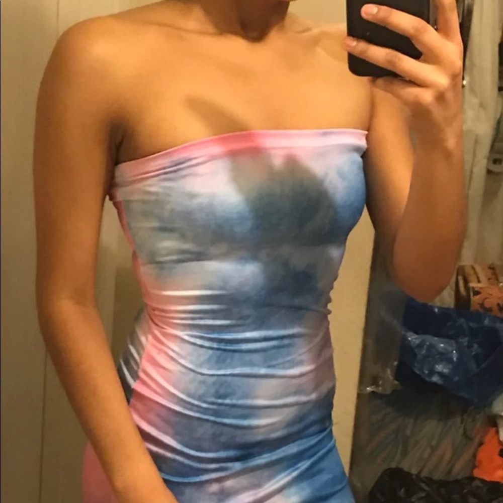 Tie-Dye Strapless tube / Bodycon dress